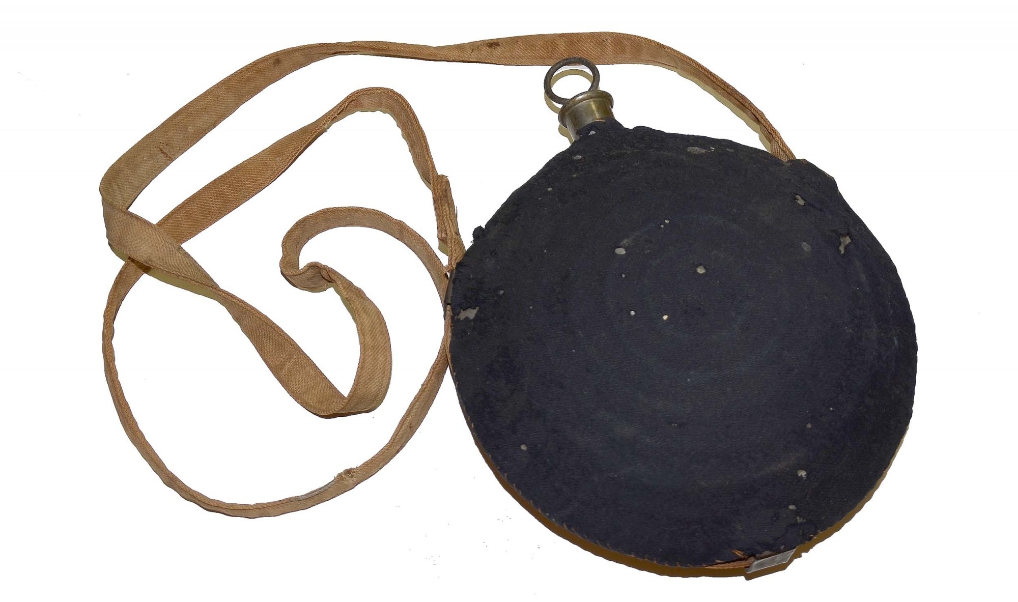 CIVIL WAR ‘BULLSEYE’ CANTEEN WITH DESIRABLE BLUE COVER