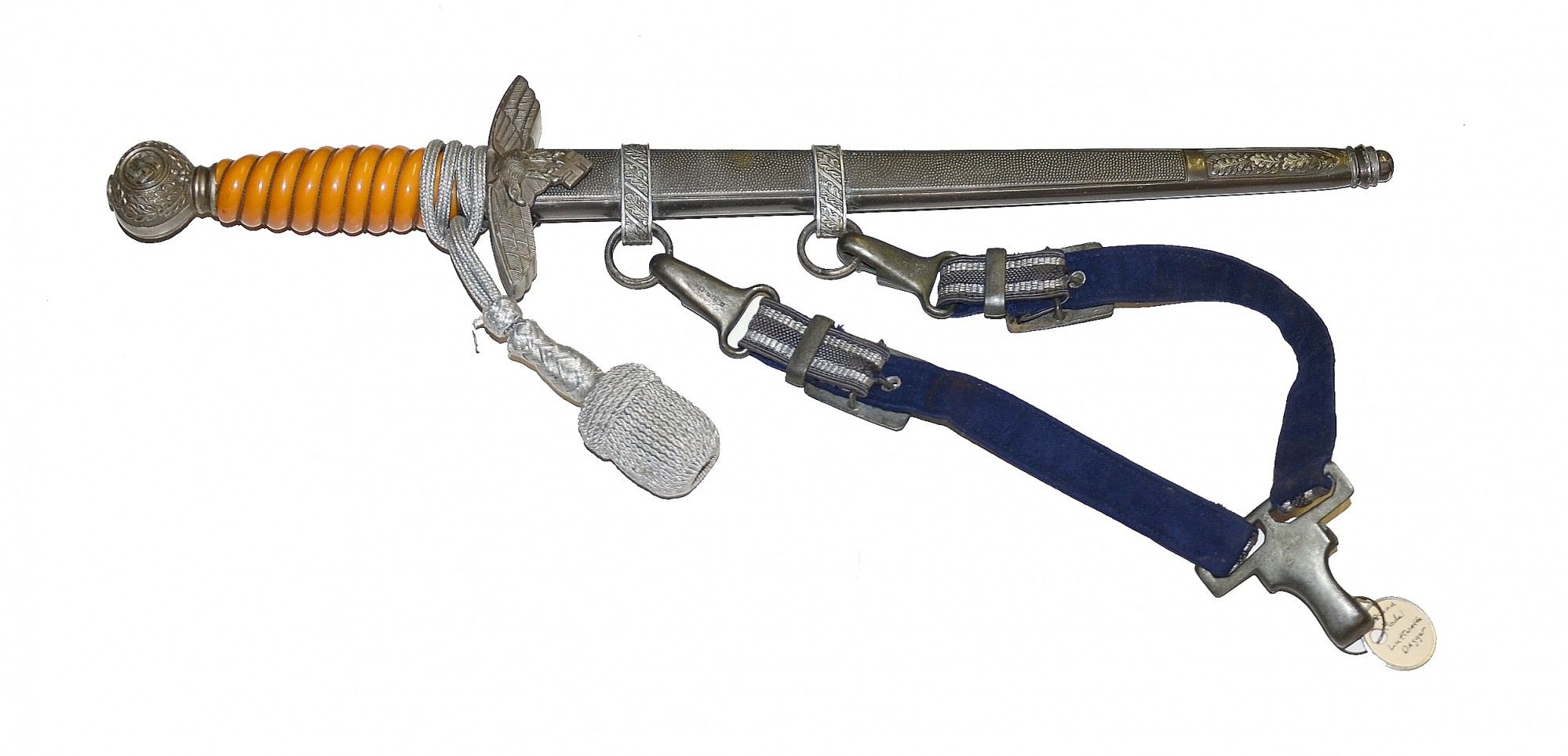 2ND MODEL LUFTWAFFE DAGGER WITH PORTEPEE AND HANGERS