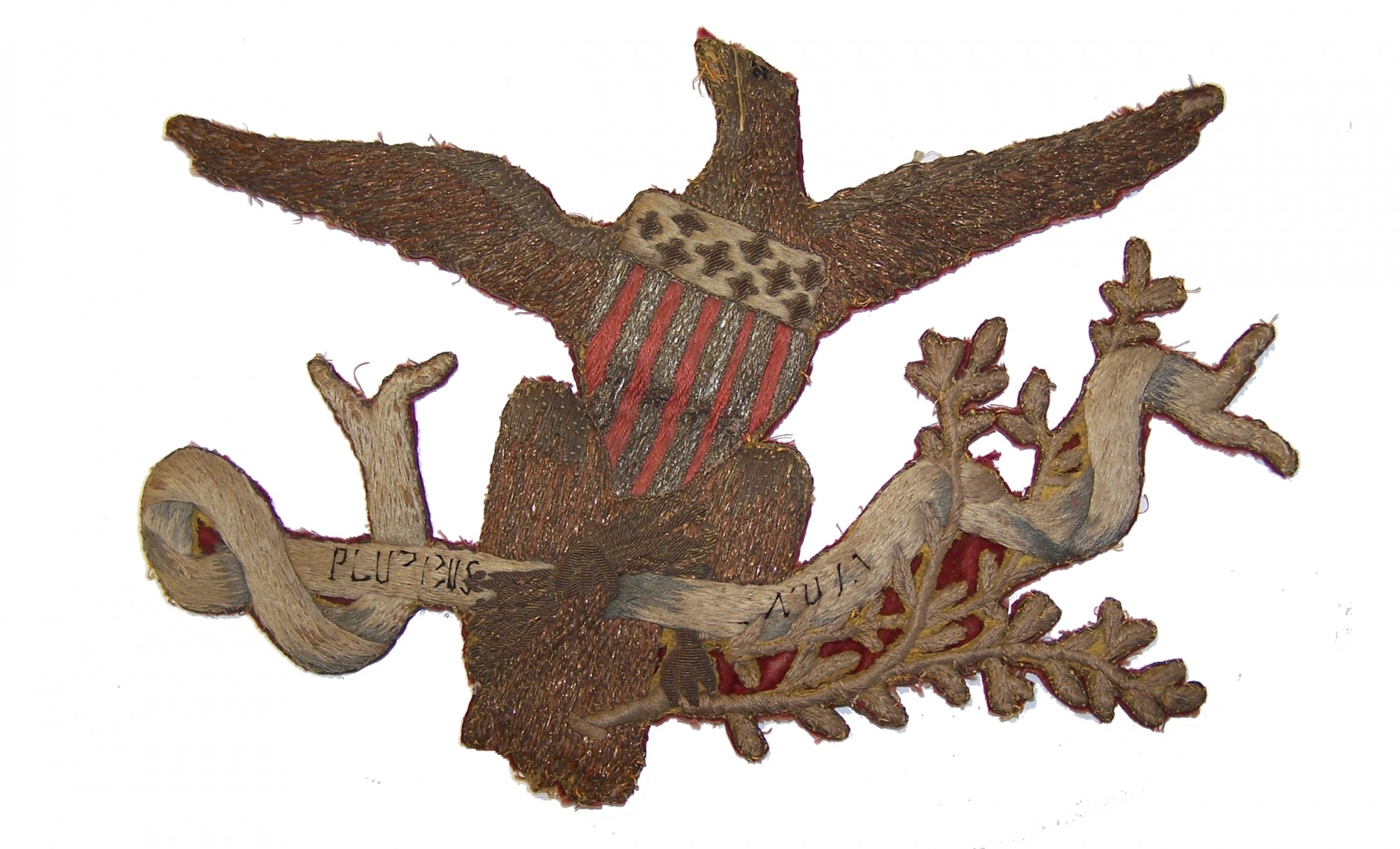 EAGLE FROM EARLY 1800’S EMBROIDERED FLAG