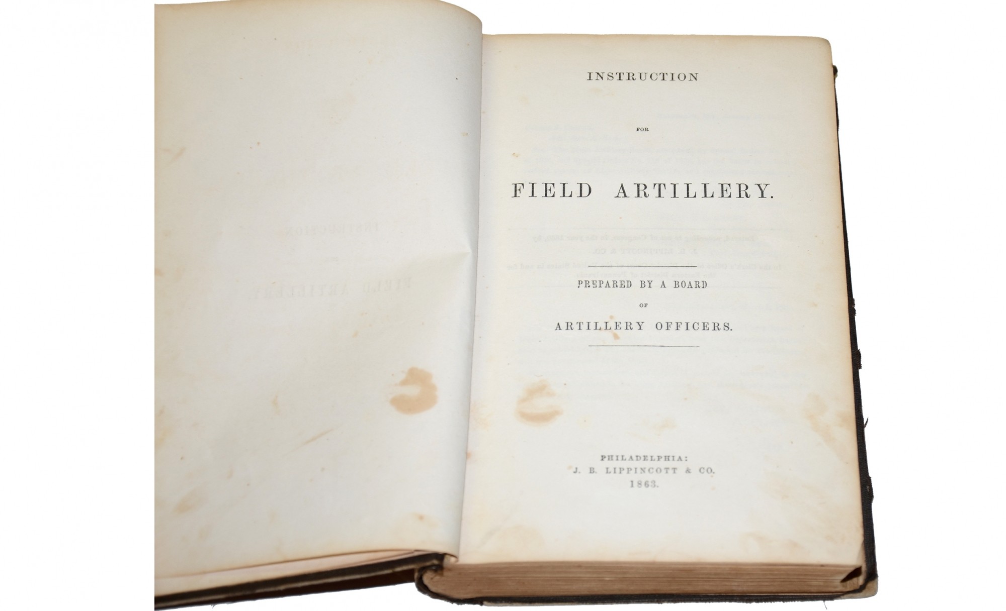 ID’D 1863 FIELD ARTILLERY MANUAL — Horse Soldier