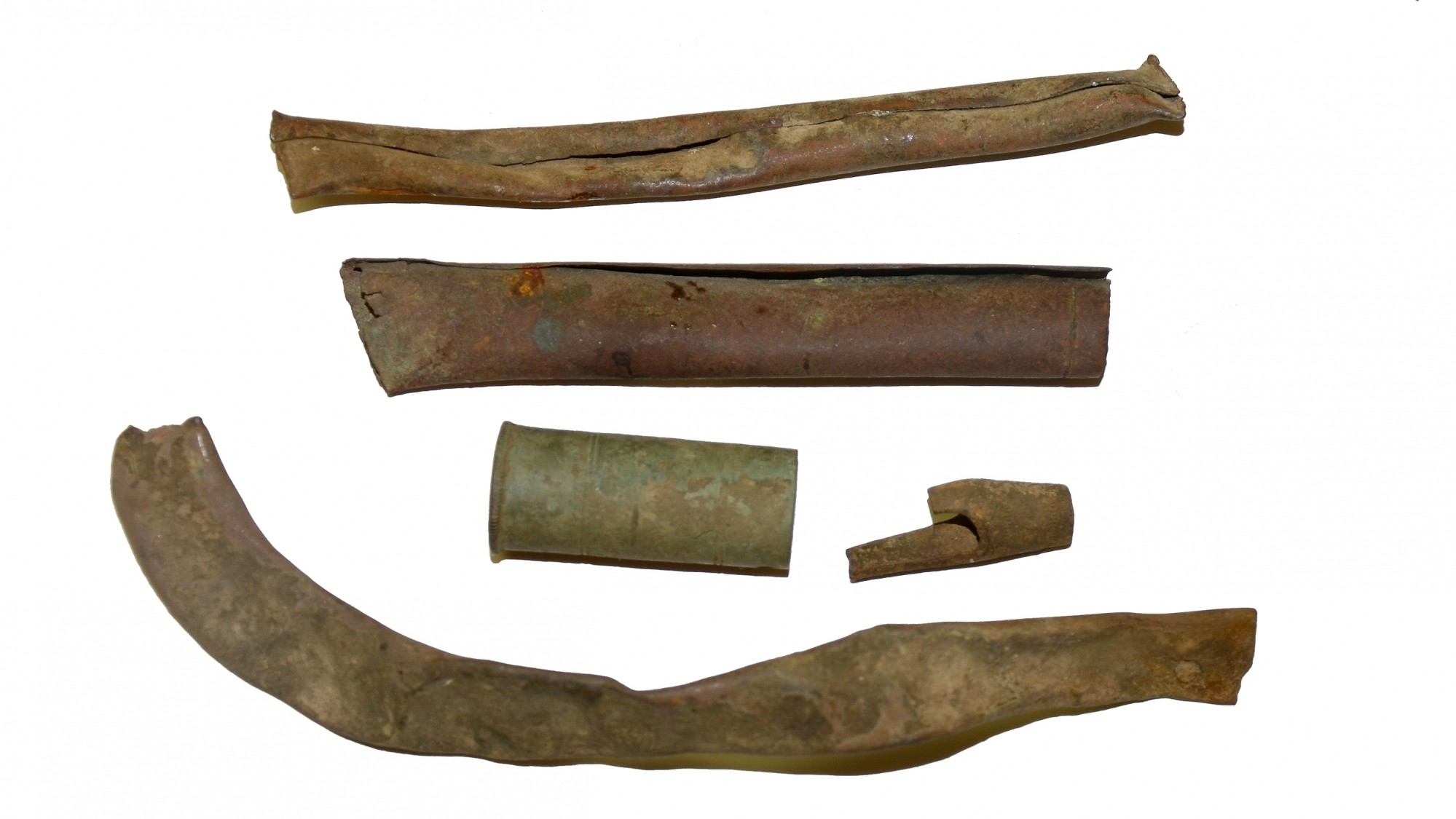 PARTS OF MUSICAL INSTRUMENTS RECOVERED FROM CS CAMP, CAROLINE COUNTY, VA