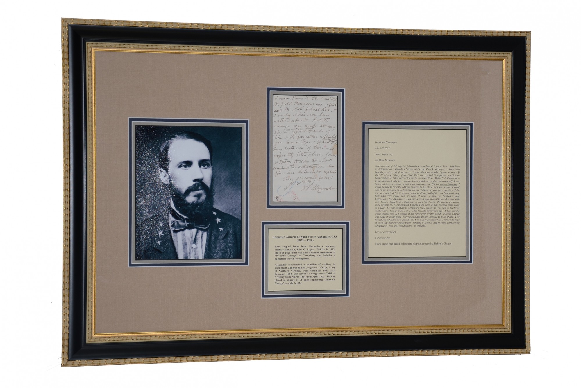 E.P. ALEXANDER LETTER DISCUSSING PICKETT’S CHARGE
