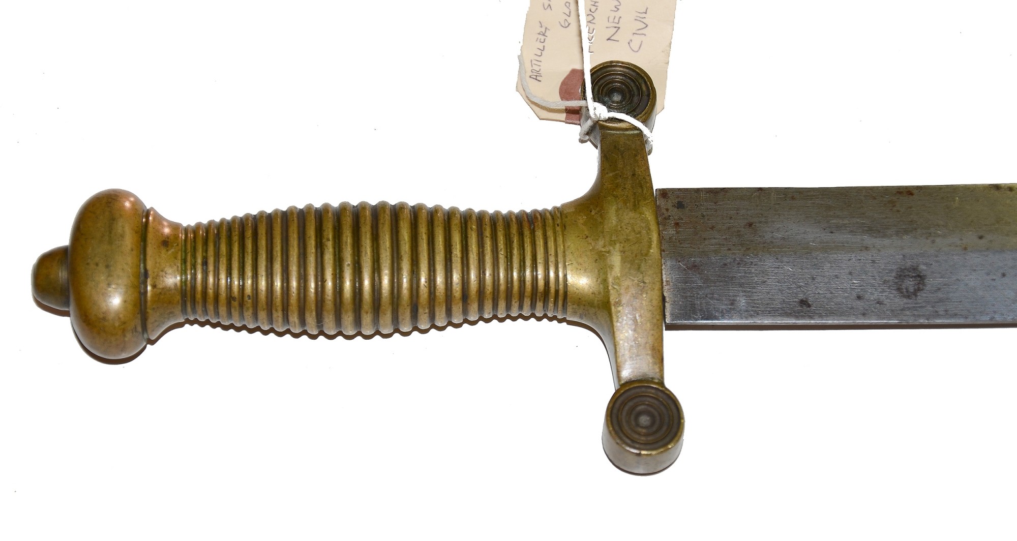 FRENCH ARTILLERY SWORD MARKED “N.J.” — Horse Soldier