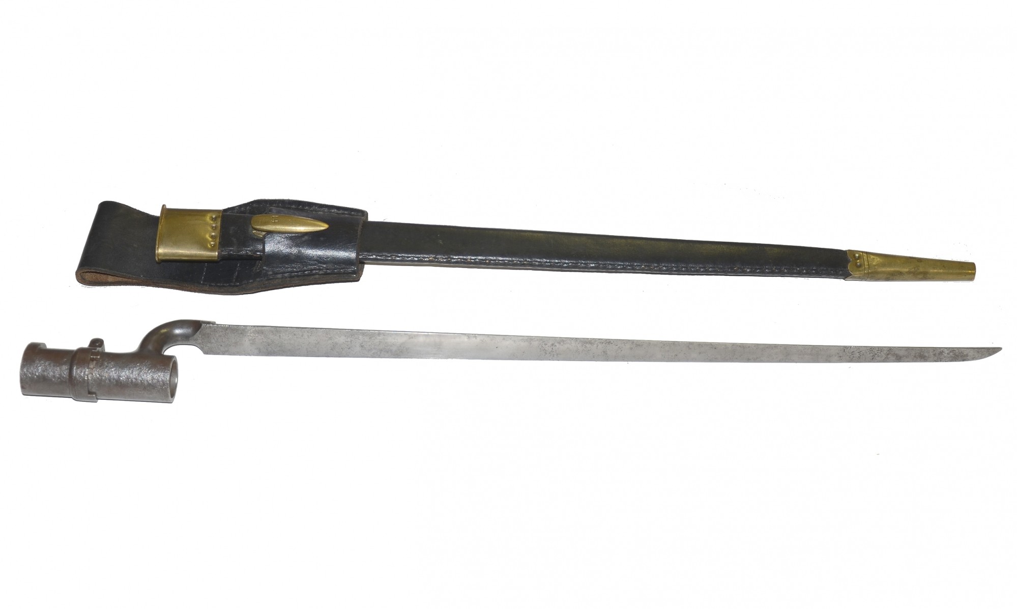 P1853 ENFIELD BAYONET WITH SCABBARD & FROG BELT LOOP
