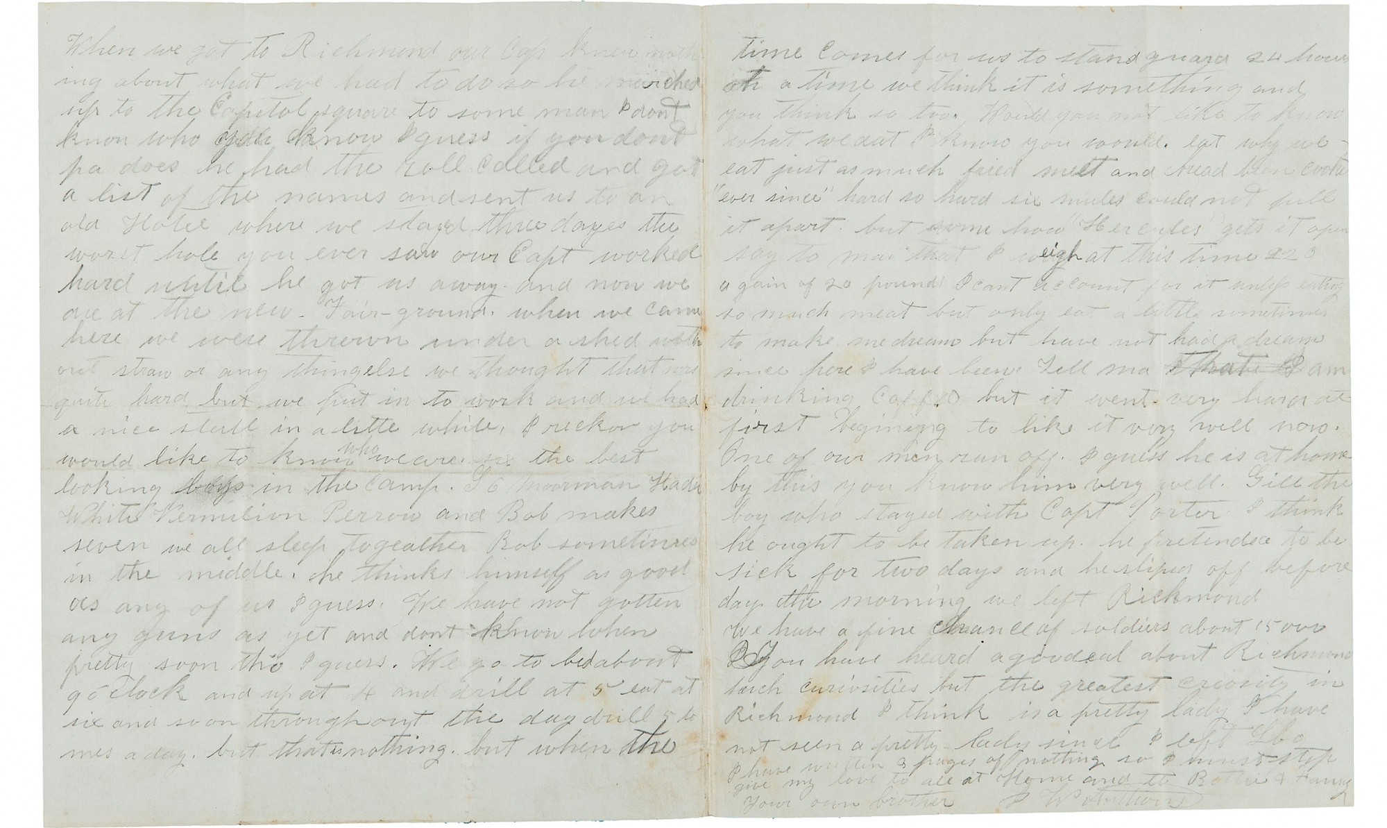 MAY 1861 LETTER WRITTEN BY A CONFEDERATE SOLDIER TO HIS SISTER