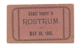 MEMORIAL DAY ROSTRUM TICKET, GETTYSBURG