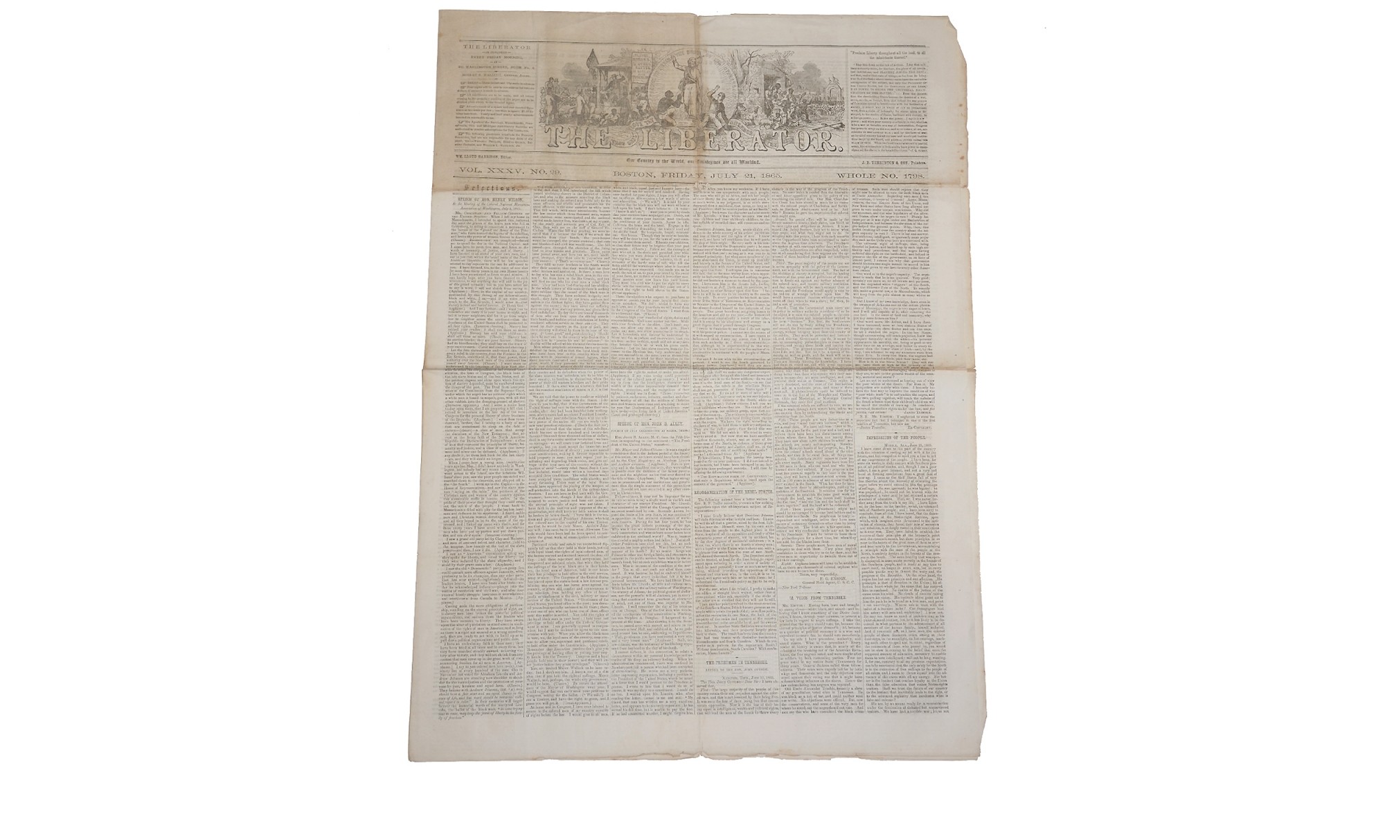 THE LIBERATOR – JULY 21, 1865